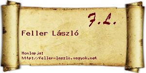 Feller László névjegykártya